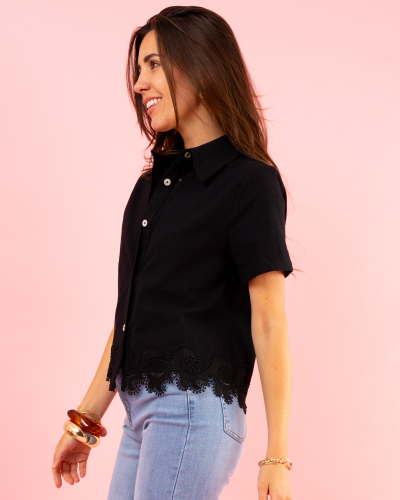 Chemise bas brodée