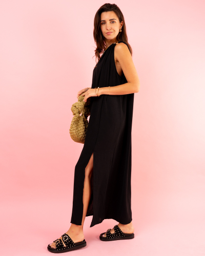 Robe asymétrique bijou