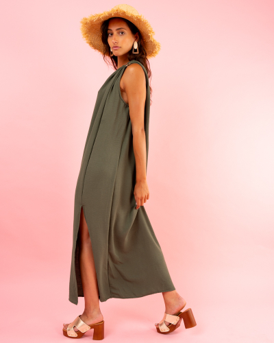 Robe asymétrique bijou