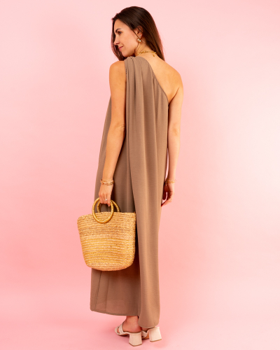 Robe asymétrique bijou