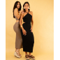 Robe longue gaufre
