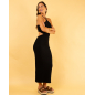 Robe longue gaufre
