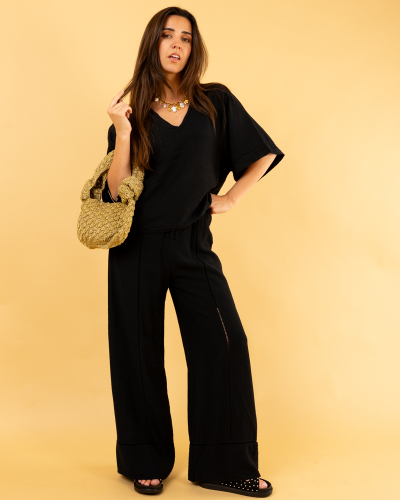 Blouse oversize ajourée