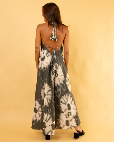 Robe imprimée dos nu