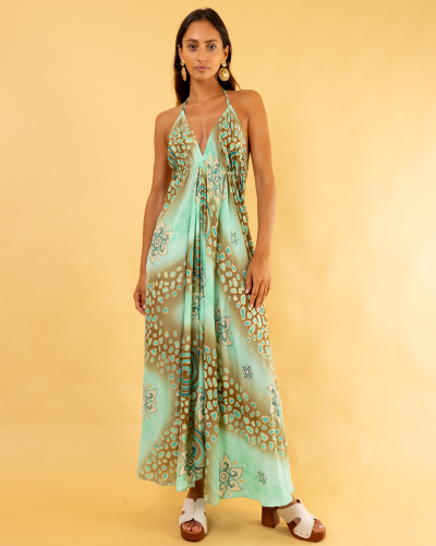Robe imprimée dos nu