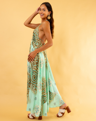 Robe imprimée dos nu