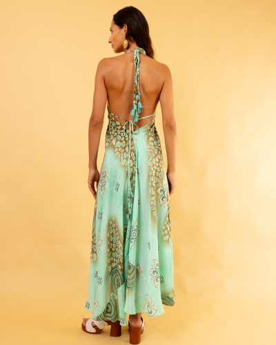 Robe imprimée dos nu