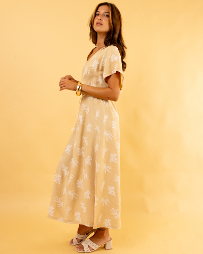 Robe V palmes