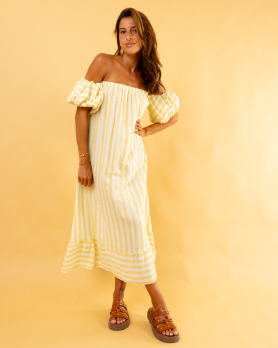 Robe bustier rayée