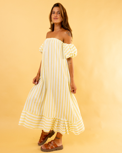 Robe bustier rayée