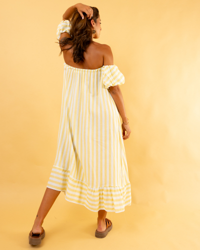 Robe bustier rayée