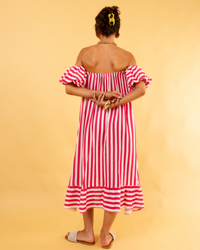 Robe bustier rayée