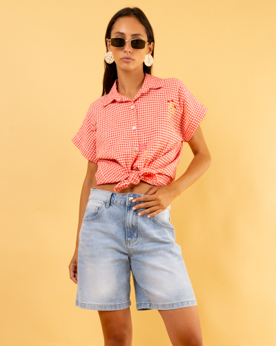Chemise carreaux patchs