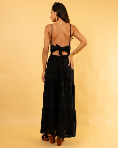 Robe longue brodée