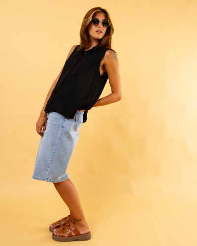 Chemise débardeur lin