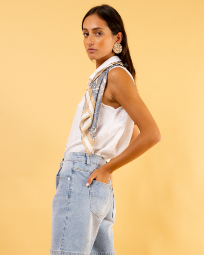 Chemise débardeur lin