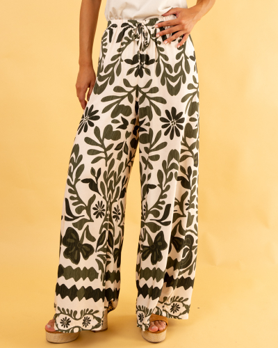 Pantalon imprimé kaki
