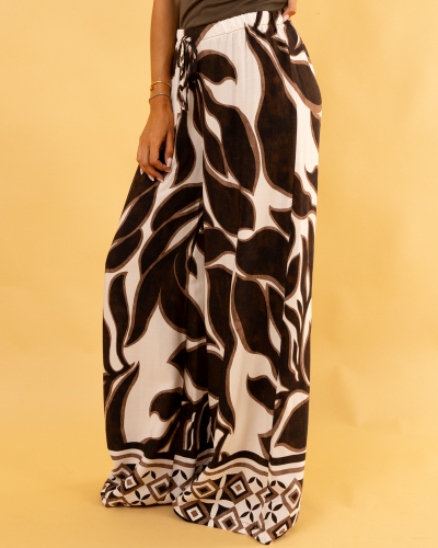 Pantalon imprimé choco