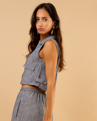 Gilet chiné