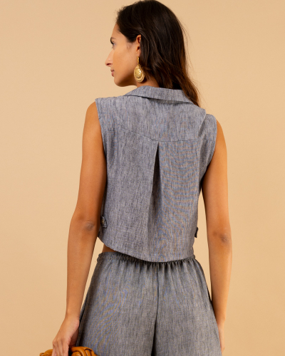 Gilet chiné