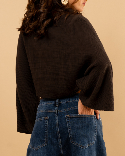 Top croisé broche