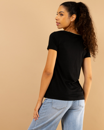 T-SHIRT COL LUREX