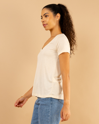 T-SHIRT COL LUREX