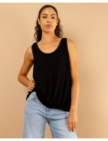 Débardeur col lurex