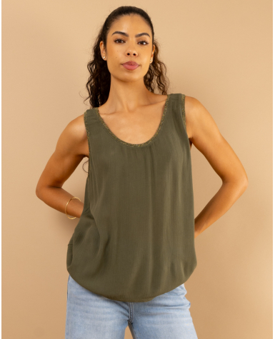 Débardeur col lurex