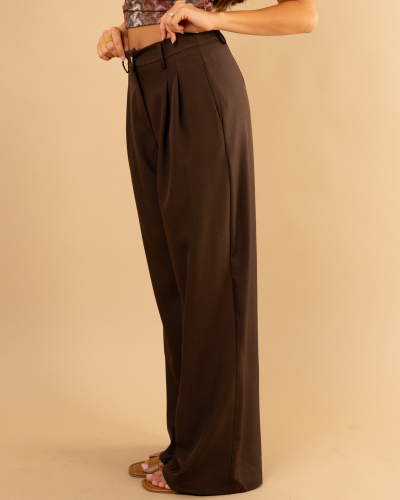 Pantalon pinces bouton