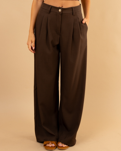 Pantalon pinces bouton