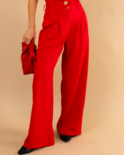 Pantalon pinces bouton