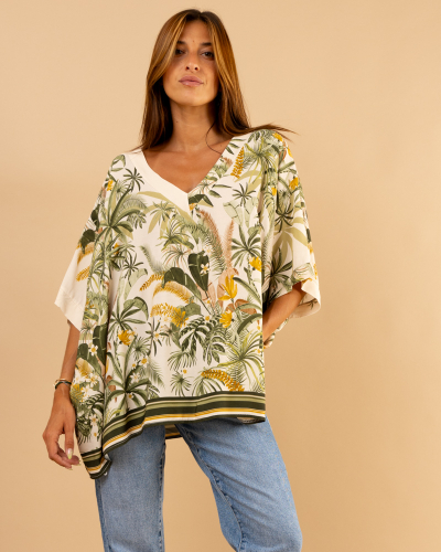 Blouse oversize tropical