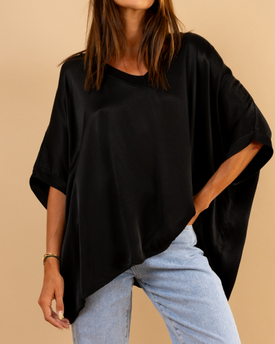 Blouse oversize satin