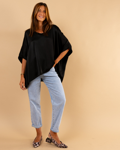 Blouse oversize satin