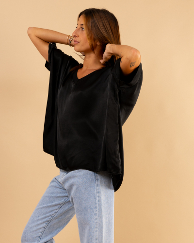 Blouse oversize satin