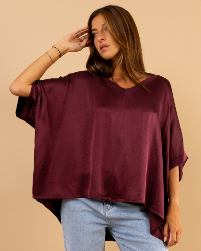 Blouse oversize satin