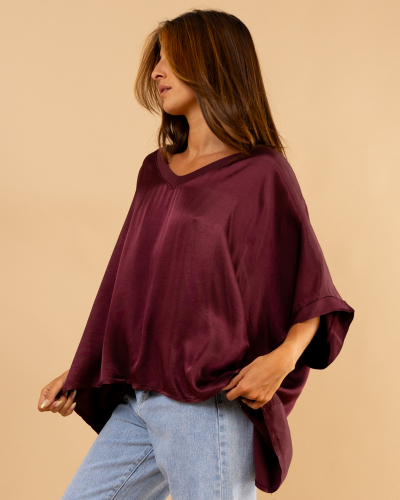Blouse oversize satin