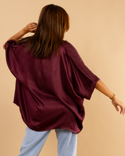 Blouse oversize satin