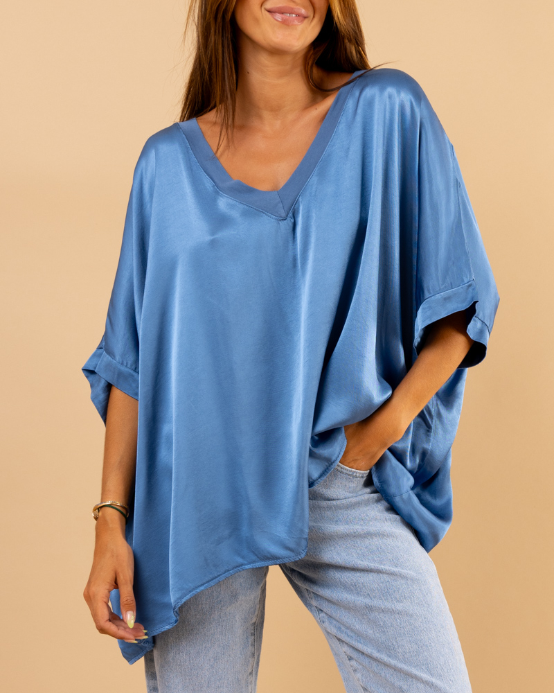 Blouse oversize satin