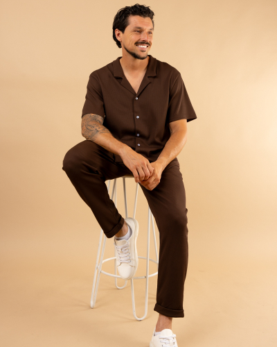 Chemise nid d'abeille