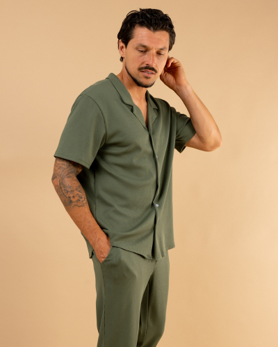 Chemise nid d'abeille