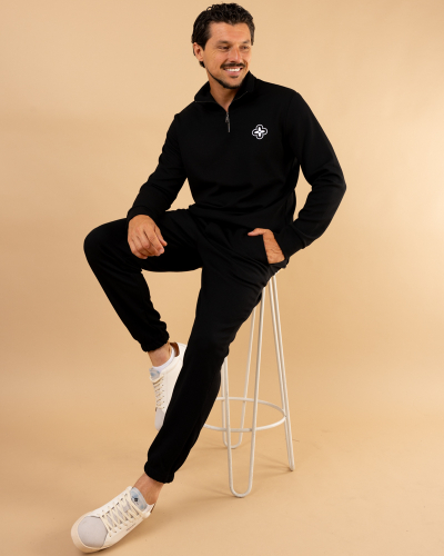Sweat zip fleur