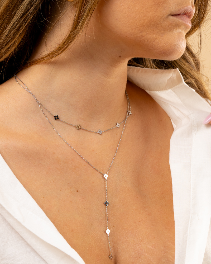 Collier double étoiles