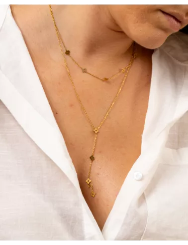Collier double étoiles