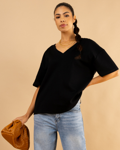T-shirt épais col v