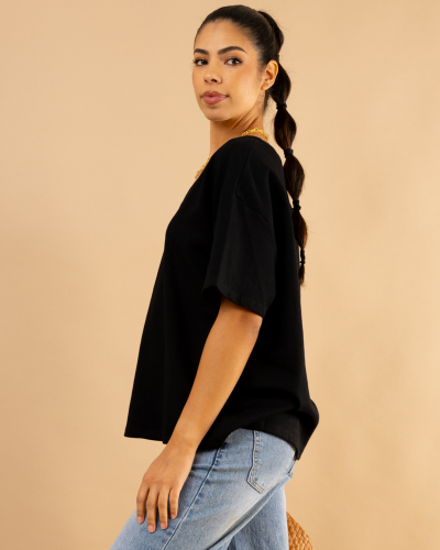 T-shirt épais col v