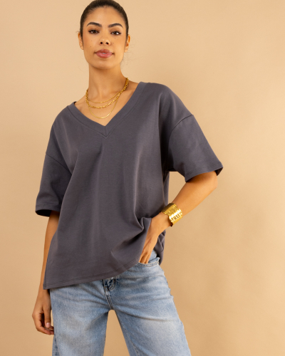 T-shirt épais col v