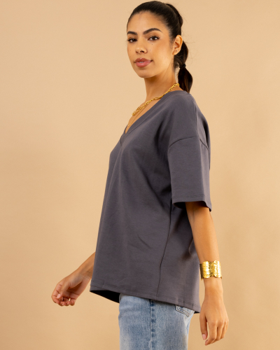 T-shirt épais col v