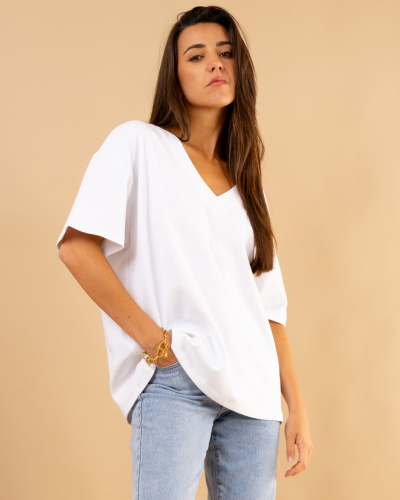 T-shirt épais col v